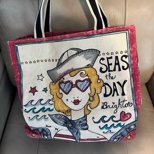 Brighton canvas tote bag